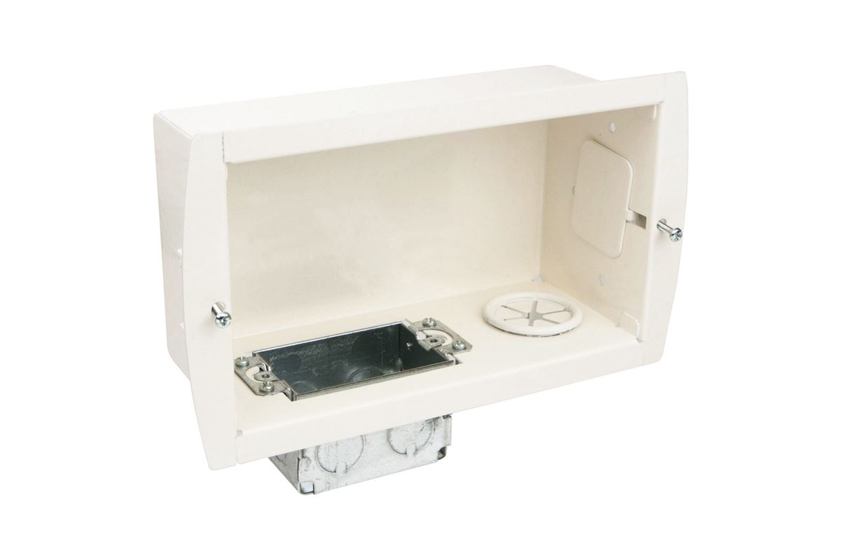 Premier Mounts GB-INWAVP In-Wall Cable & Gear Power Box for Drywall Installation (White)