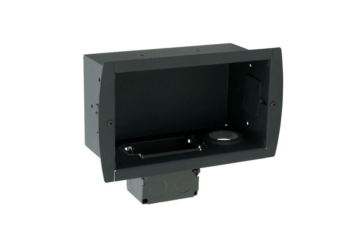 Premier Mounts GB-INWAVPB In-Wall Cable & Gear Power Box for Drywall Installation (Black)