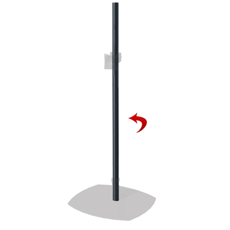 Premier Mounts P84B Black Single Replacement Pole - 84 in