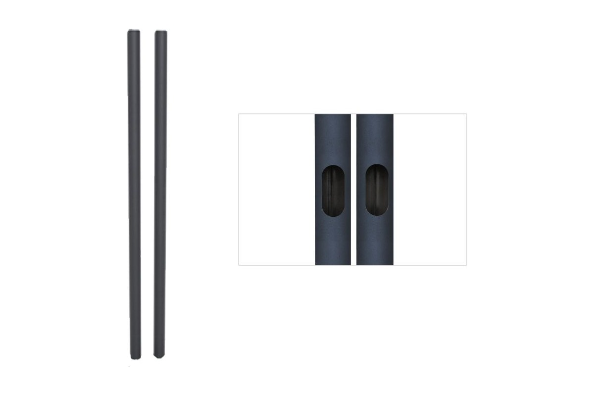 Premier Mounts T84B Black Dual Pole Replacement, Set of 2 - 84 in