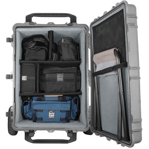 Porta Brace PB-2850TBAORXP Wheeled Hard Case Mobile Audio Workstation, Platinum - view 2