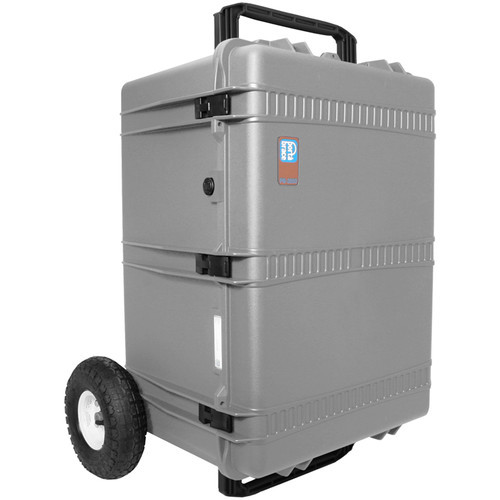 Porta Brace PB-2850TBHORXP Trunk-Style Vault Hard Case with Off-Road Wheels, Silver Platinum