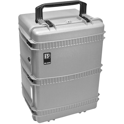 Porta Brace PB-2850TBHP Trunk-Style Hard Case Mobile Workstation, Silver Platinum - view 2
