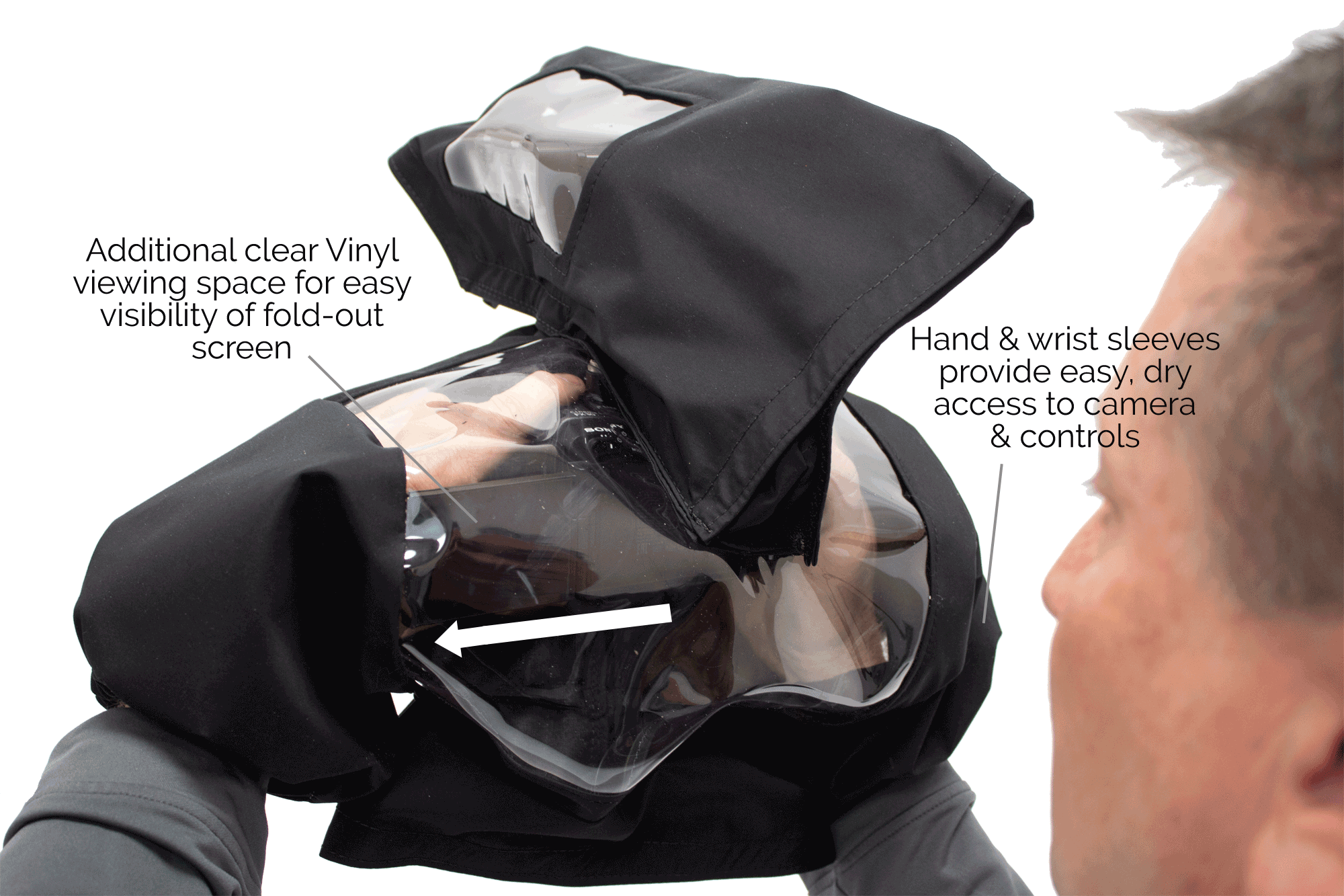 Porta Brace RS-FX2XLR Rain Cover for Sony FX2 Camera Safe - view 3