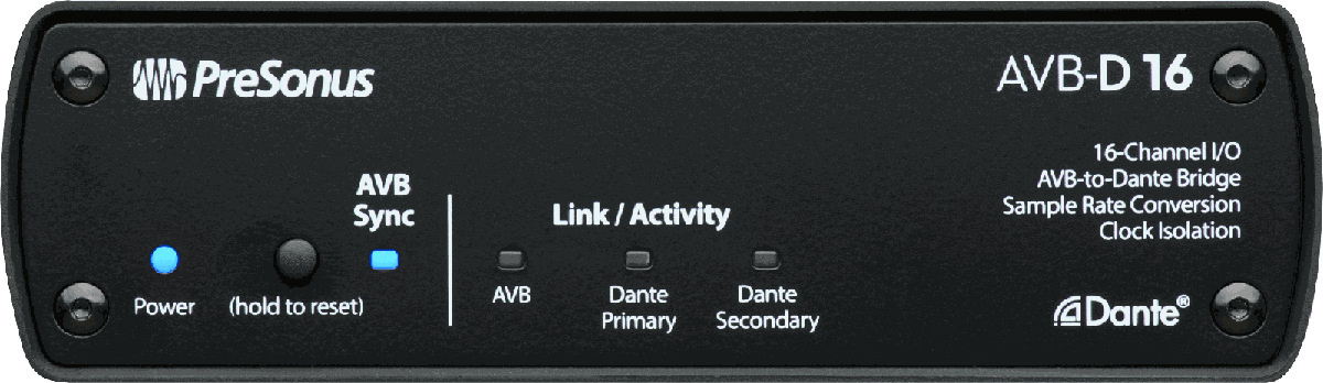 PreSonus AVB-D16 AVB to Dante Bridge
