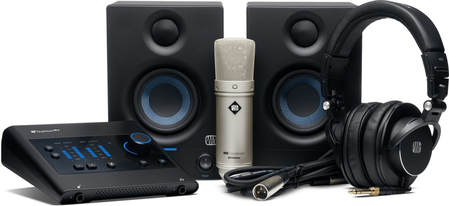 Quantum ES Ultimate Bundle A Quantum ES 2 interface bundled with monitors, headphones, a microphone