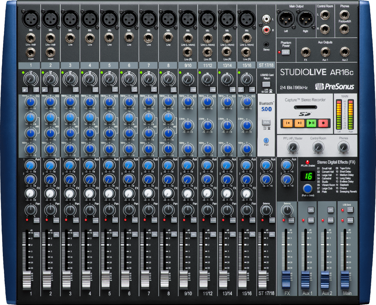 Presonus StudioLive AR16c 18-Channel Hybrid Mixer and USB Interface