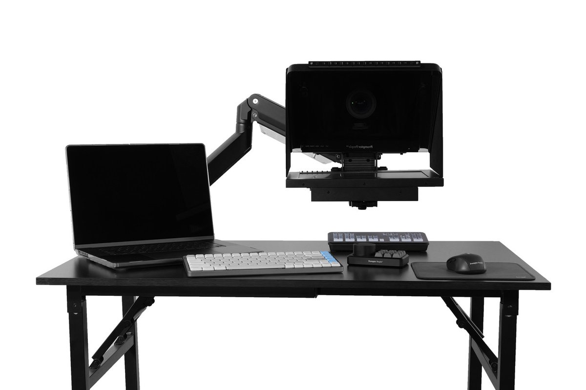Prompter People Desktop Free Fly Single Arm Widescreen Teleprompter - view 2