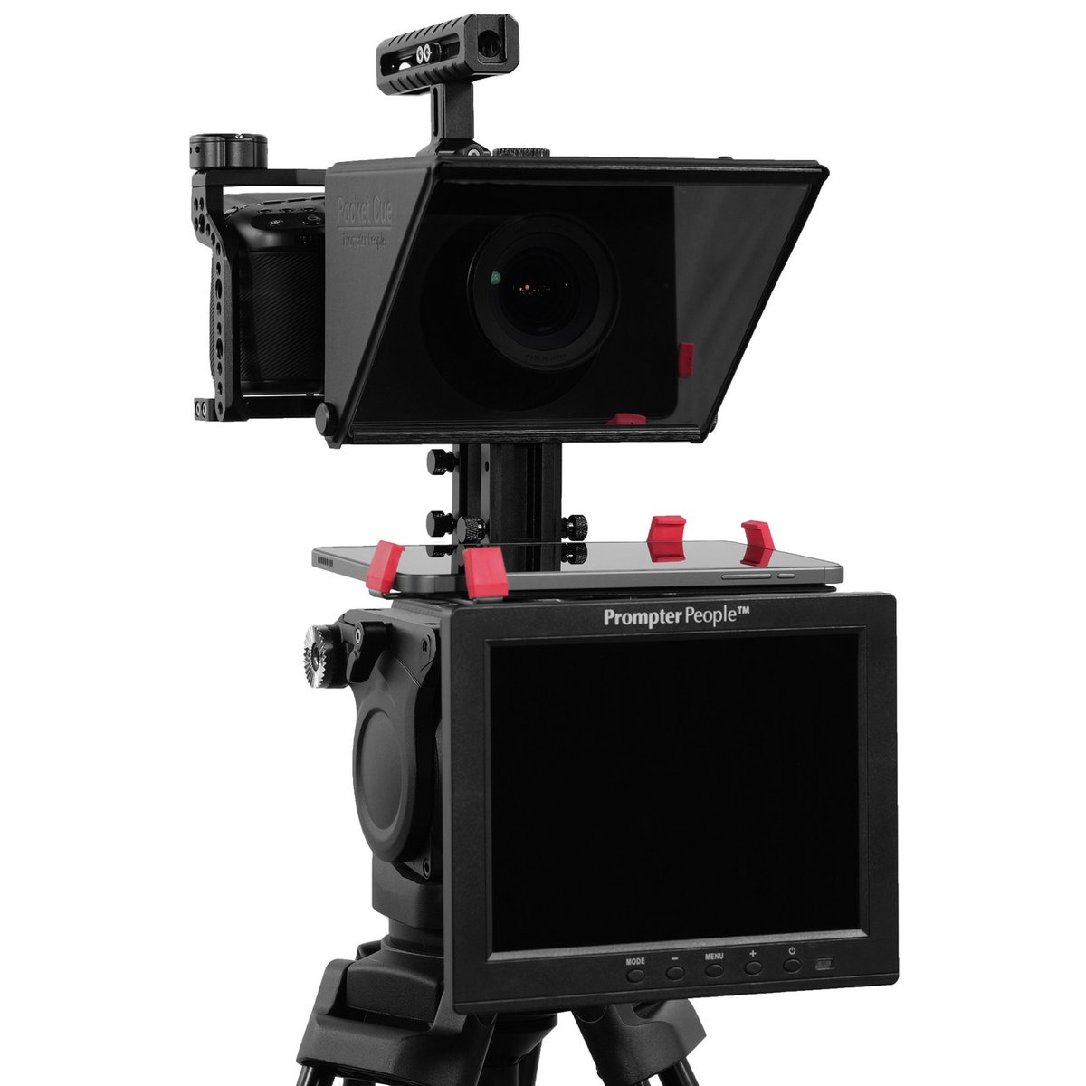 Prompter People Pocket Cue V3 Tablet Mini Pro Talent Model 15mm Rail Teleprompter product image