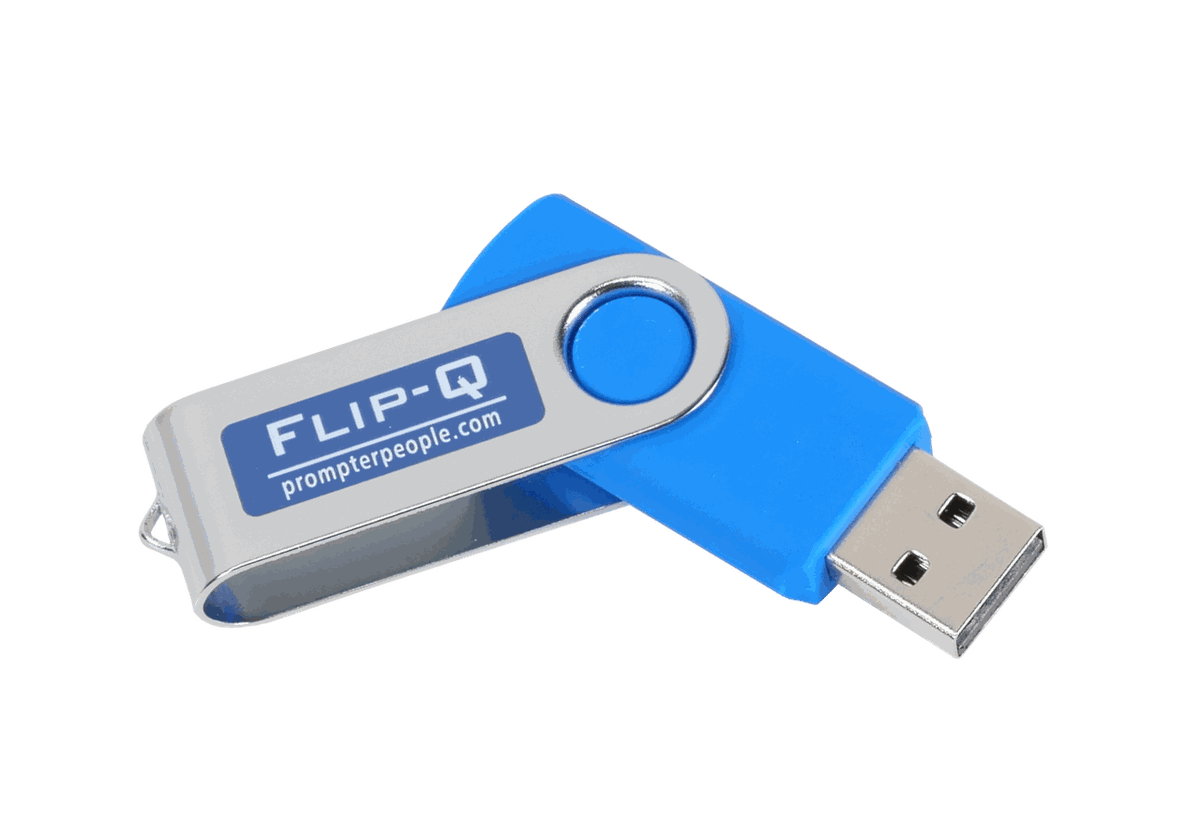 Prompter People Flip-Q Pro Teleprompter Software on USB