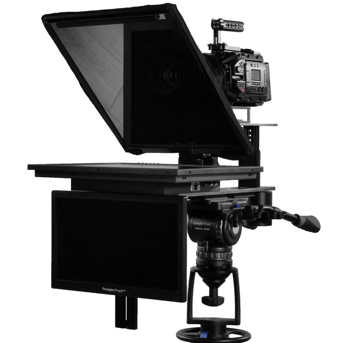 Q-Gear QPro 19" 1000 NIT HighBright Teleprompter with Talent Monitor