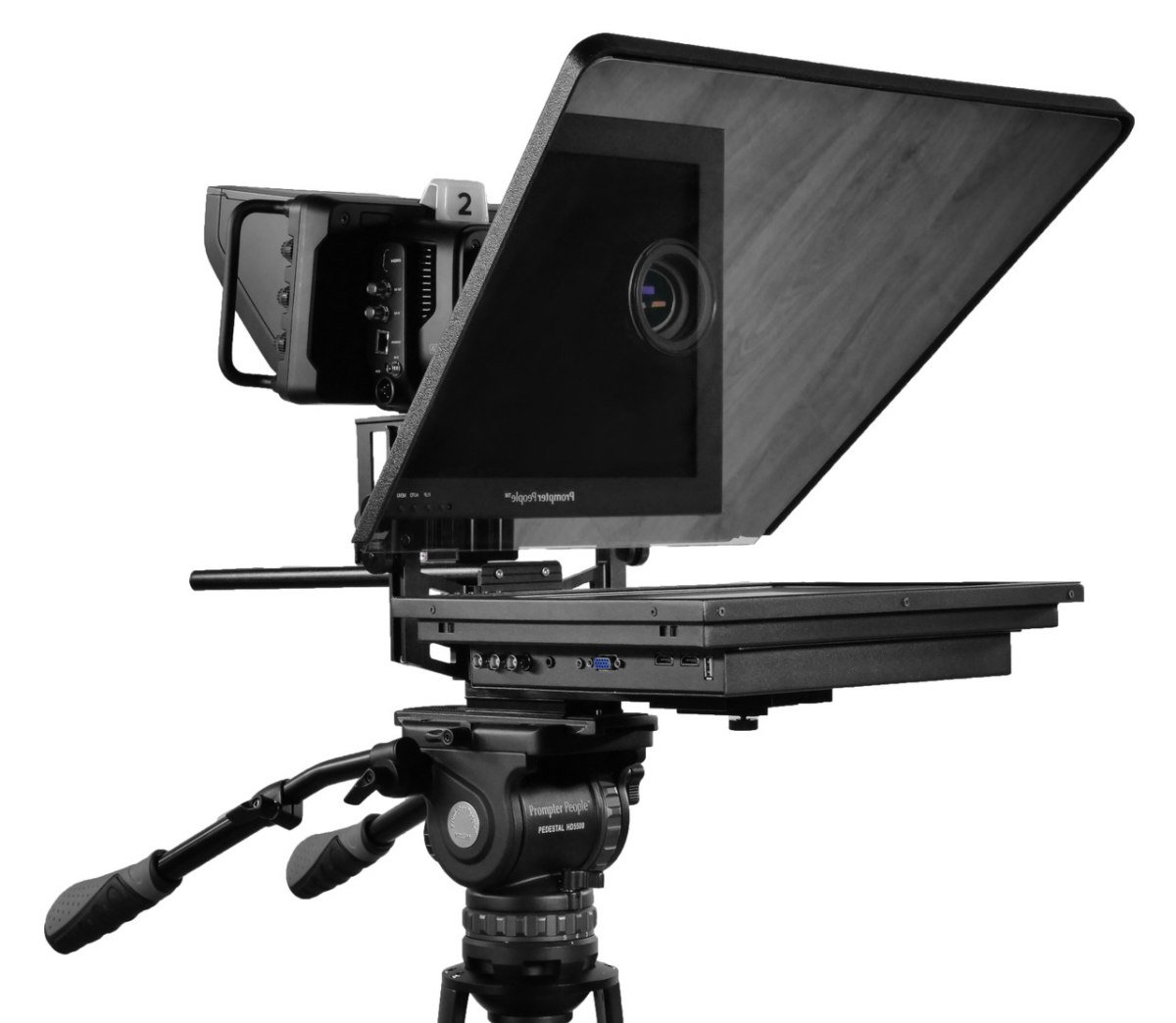 Prompter People ProLine Plus Studio 15" 1000 NIT HighBright Teleprompter with Talent Monitor - view 3