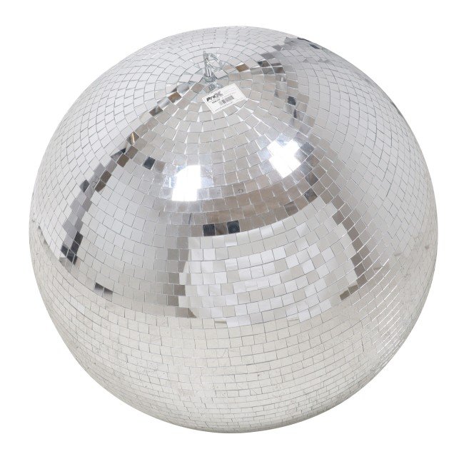 PRO X MB-30 30" Mirror Disco Ball with 3/4" Glass Tiles | Bright Silver Reflective DJ Sphere with Hanging Ring