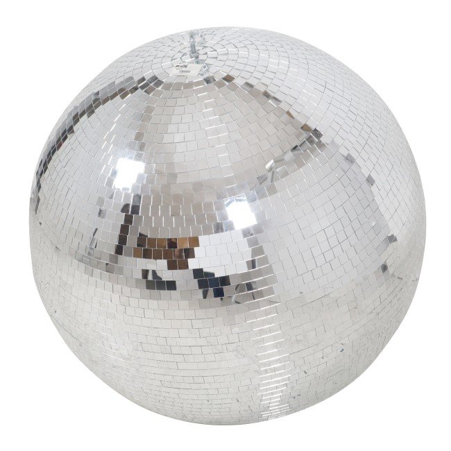 PRO X MB-36 36" Mirror Disco Ball with 3/4" Glass Tiles | Bright Silver Reflective DJ Sphere with Hanging Ring