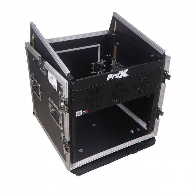 ProX 10U - 18U Vertical Rack Mount Flight Case with 10U Top for Mixer Combo Amp Rack with Caster Wheels - view 3