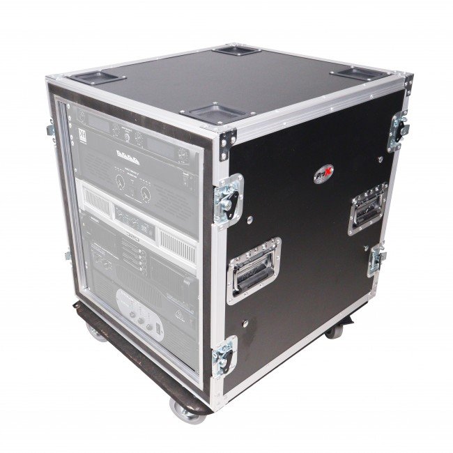 PRO X T-12RSP24W 12U Space Shockproof Amp Rack ATA Flight Case 24 in. Depth with Caster Wheels