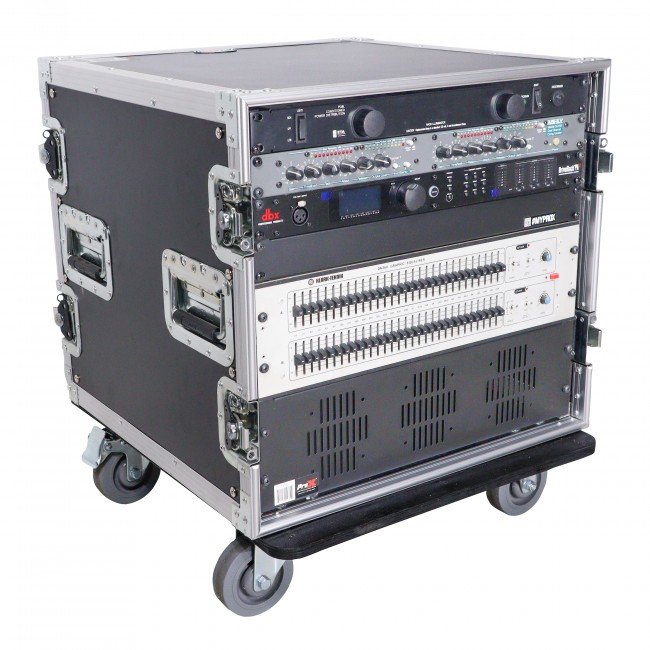 PRO X 12U - 16U Vertical Amp Rack Mount Flight Case with Caster Wheels