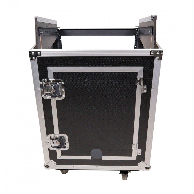 ProX T-14MRSS MK2 14U Vertical Rack Mount Flight Case with 10U Top for Mixer Combo Amp Rack with Caster Wheels - view 4