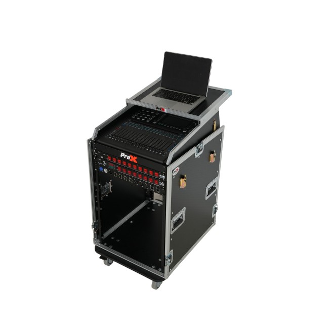 ProX T-16MRSS13ULT Universal 19 Rack-mount Mixer with 13U Top and 16U Front with 2 Side Work Tables - view 3