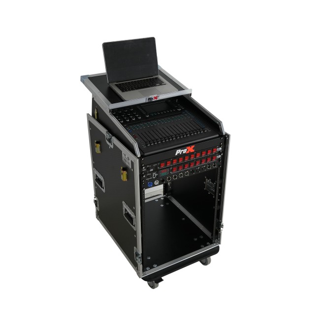 ProX T-16MRSS13ULT Universal 19 Rack-mount Mixer with 13U Top and 16U Front with 2 Side Work Tables - view 4