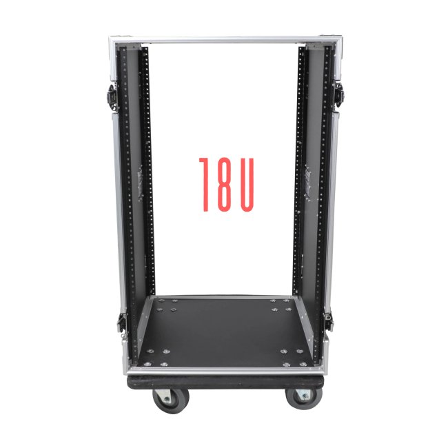 PRO X T-18RSS 18U Space Amp Rack Mount ATA Flight Case 19 Inch Depth W-Casters