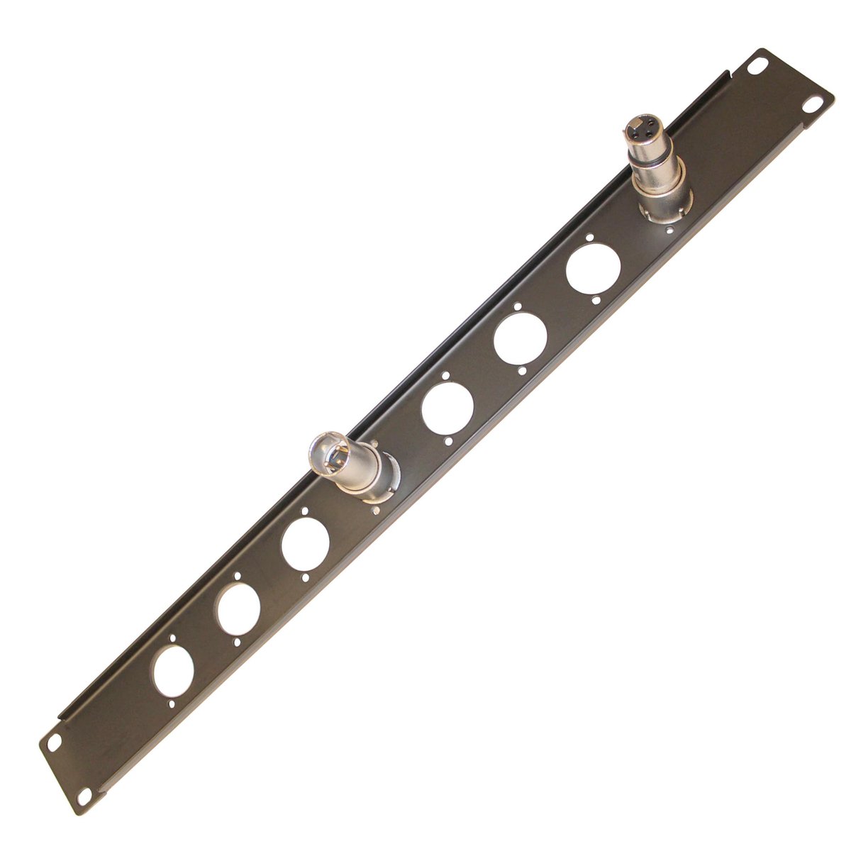 ProX T-1U8XLR 1U Rack Panel Punched for 8 XLR, Speaker twist connector or power Connection Compatible Connectors - view 3