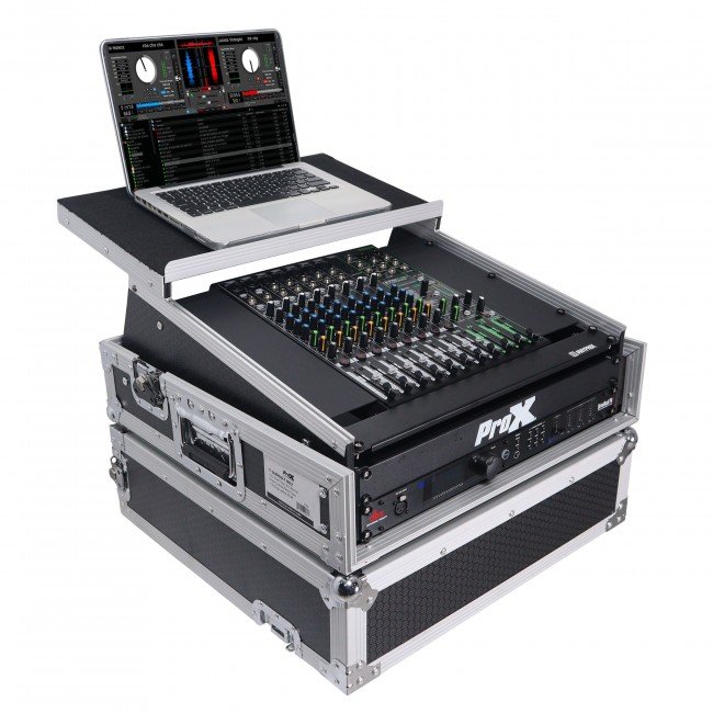 ProX T-2MRLT MK2 2U Rack Front and 10U Top Mixer Mobile DJ Combo ATA Flight Style Case - view 3