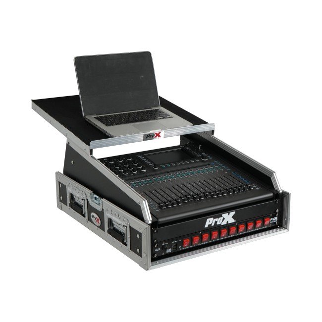 ProX T-2MRSS13ULT MK2 13U Top Mixer and 2U Rack Combo Flight Case with Laptop Shelf and 3 removable doors - view 2