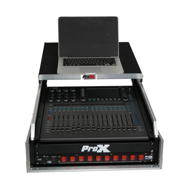 ProX T-2MRSS13ULT MK2 13U Top Mixer and 2U Rack Combo Flight Case with Laptop Shelf and 3 removable doors - view 3