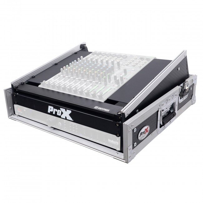 PRO X 2U - 8U Vertical Rack Mount Flight Case with 10U Top for Mixer Combo Amp Rack