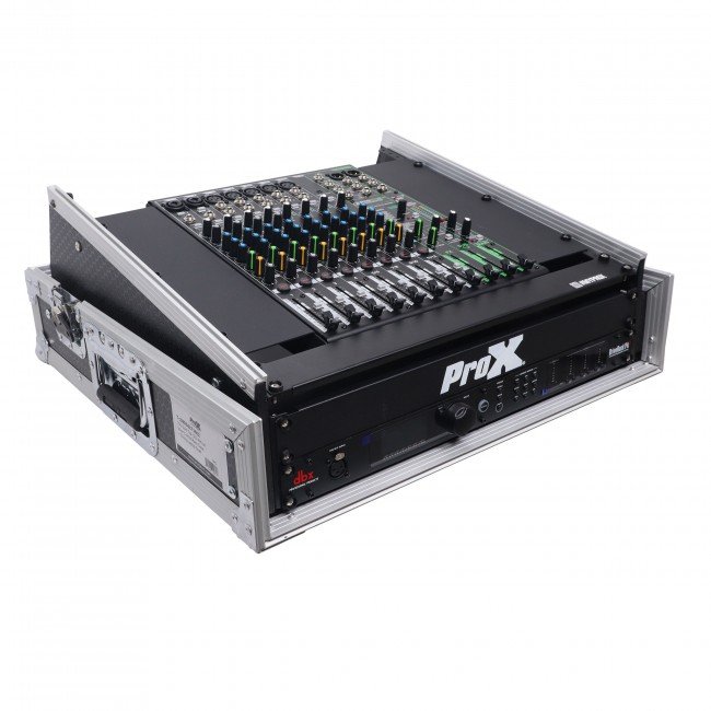 ProX 2U - 8U Vertical Rack Mount Flight Case with 10U Top for Mixer Combo Amp Rack - view 4