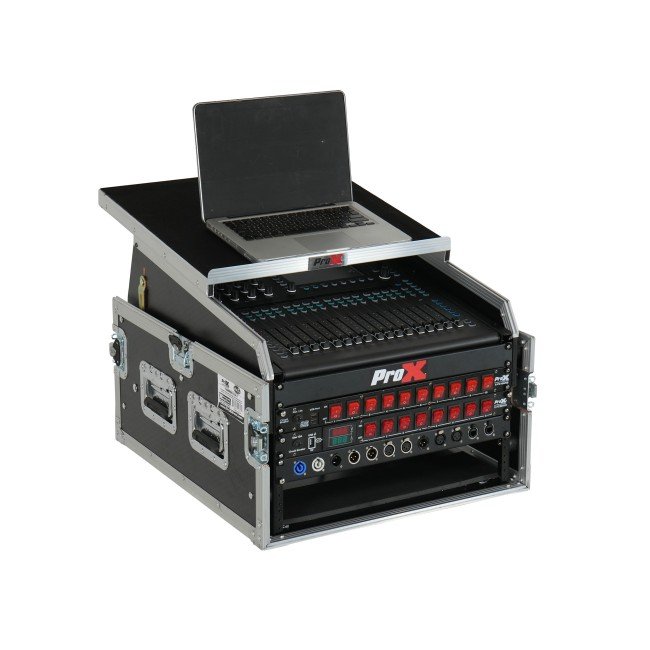 ProX T-6MRSS13ULT MK2 13U Top Mixer 6U Front Rack Combo Flight Case with Removable Sliding Laptop Shelf - view 2
