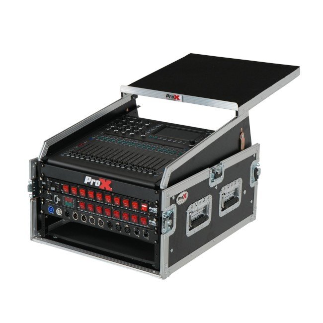 ProX T-6MRSS13ULT MK2 13U Top Mixer 6U Front Rack Combo Flight Case with Removable Sliding Laptop Shelf - view 3
