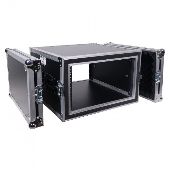 PRO X T-6RSP ATA Style 6U Rack Space Shockproof Amp Rack Mount Case 20 in. Depth with recessed handles