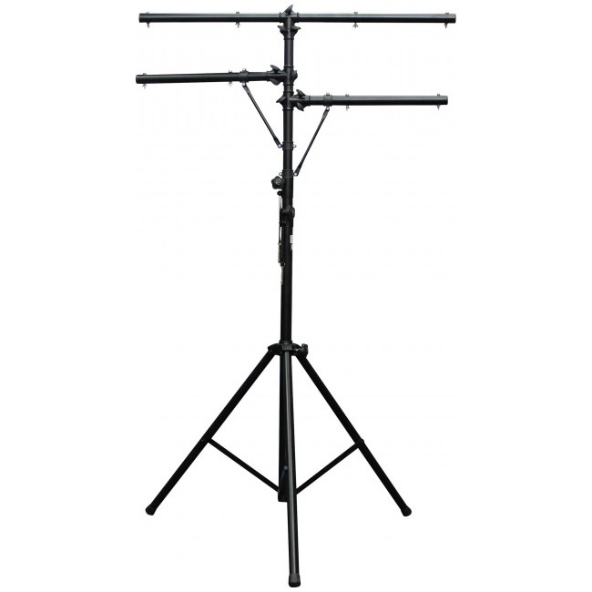 PRO X T-LS01M Height Adjustable DJ Lighting Stand with (2) Side Bars - adjusts up to 12 Ft Height