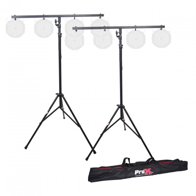 ProX T-LS03M-9FT-PKG Set of (2) 9 Ft. Lighting Stand Package with T-Bars and Carrying Bag product image