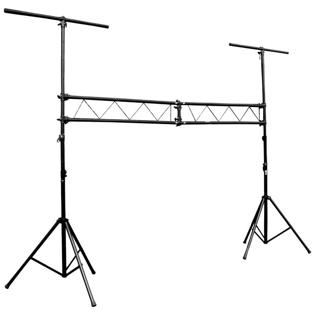 PRO X T-LS31M Set of (2) 10 Ft. DJ Stage Lighting Truss Stands System Includes (2) T-Adapters and (2) I-Beam Segments