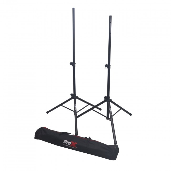 PRO X T-SS18P Set of 2 Heavy Duty Speaker Tripod Stands 6 ft. (44"-72") W/Bag