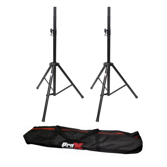 ProX T-SS26P Set of 2 All-Metal Speaker Tripod Stands with Carry Bag