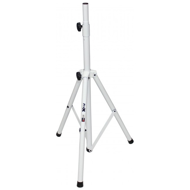 ProX T-SS28PWHITE White Heavy-Duty All Metal Speaker Tripod Stand Set of 2, 4-7 ft. (44"-84") Cloud Series - view 4