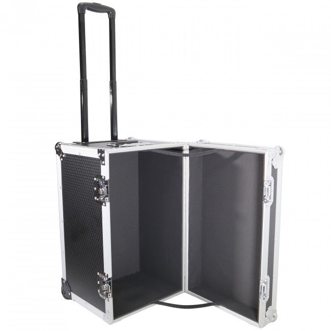 PRO X T-UTIHW MK2 Rolling Utility Case W/ Retractable Handle and Low-Profile Recessed Wheels 17x24.5x15" Exterior For Cabales/100 LP Vinyl Records