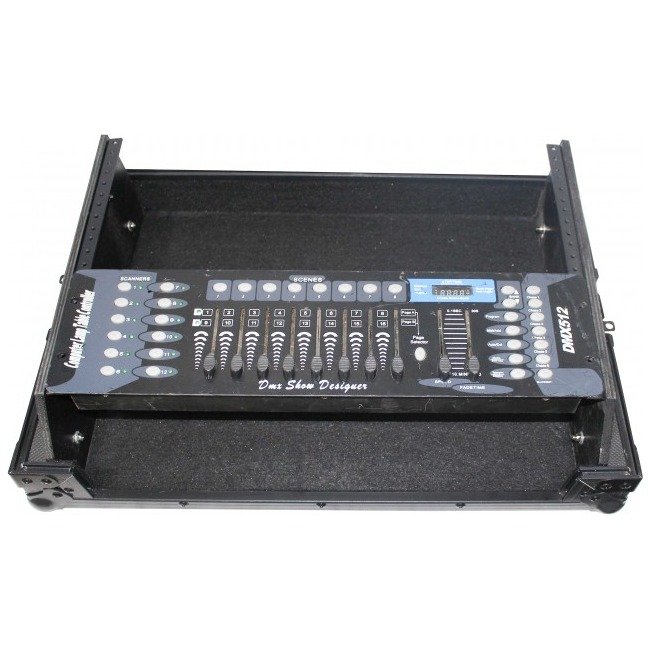 ProX X-19MIX7UBL Flight Case for Gemini CDM-4000 19" Mixer W-7U Slant Rack Mount W-Removable Front Panel | Black on Black - view 3