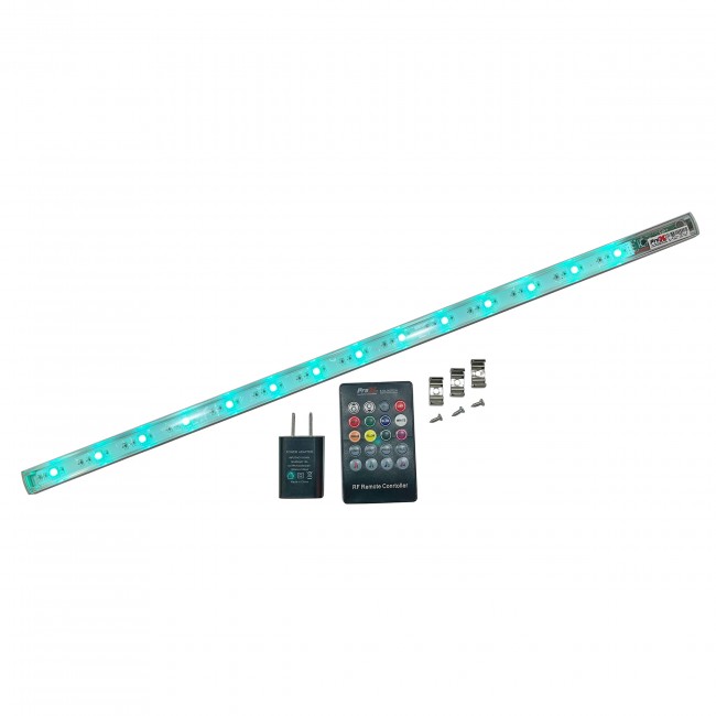 ProX X-GLOLITE20 GLOLITE 20" RGB LED Accent Lighting Fixture Aluminum Body RF Remote Controlled USB Powered - view 2