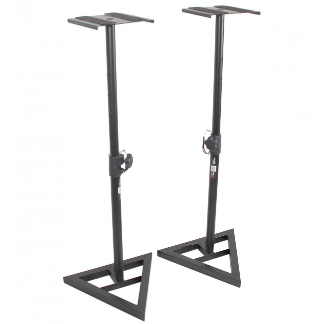 ProX X-MS12 Pair of Studio Monitor Stands Speaker Platform Telescoping Height Adjustment W-Rubberized Platform and Wide Base - view 4