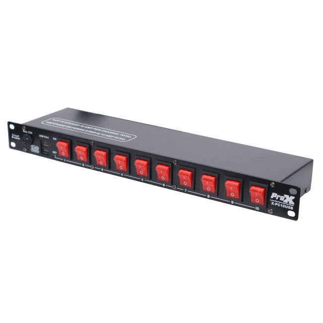 ProX X-PC10USB 10-Outlet 1U Rack Mount Power Strip