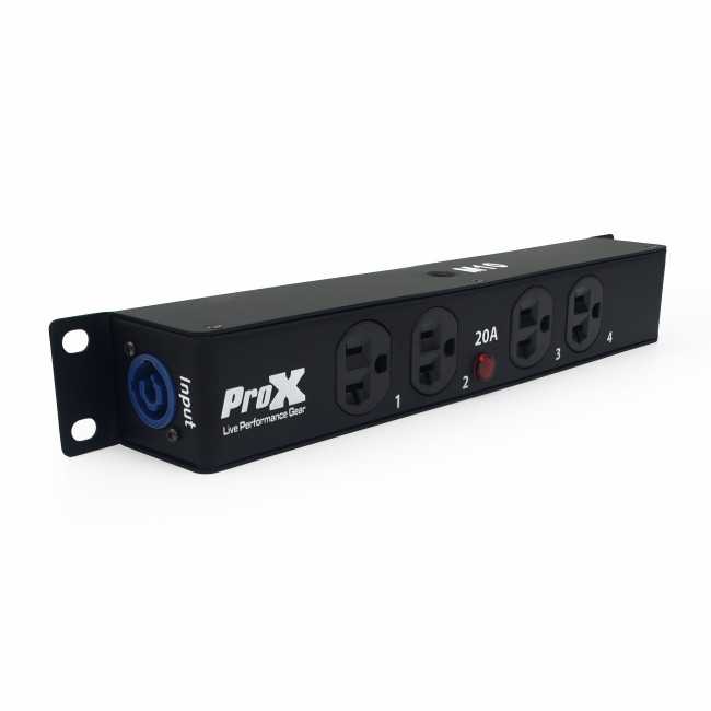 ProX X-PWEX4BOX Power Center 4-Outlet Edison Power Strip, NEMA 5-20R - view 2