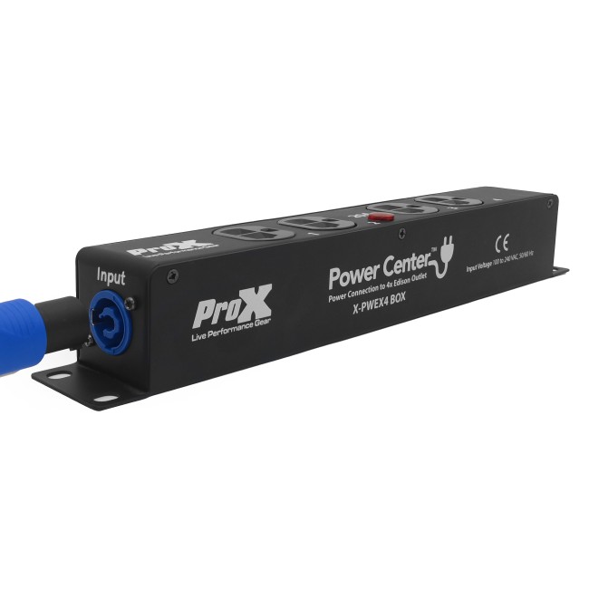 ProX X-PWEX4BOX Power Center 4-Outlet Edison Power Strip, NEMA 5-20R - view 3