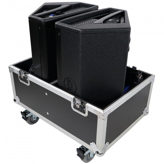 ProX X-RCFNX12-SMAX2W Stage Monitor Flight Case For 2 RCF NX 12-SMA W/4" Wheels - view 2