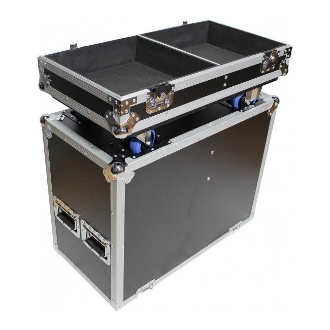 ProX X-RCFNX15-SMAX2W Stage Monitor Flight Case for 2 RCF NX 15-SMA W-4 Inch Casters - view 2