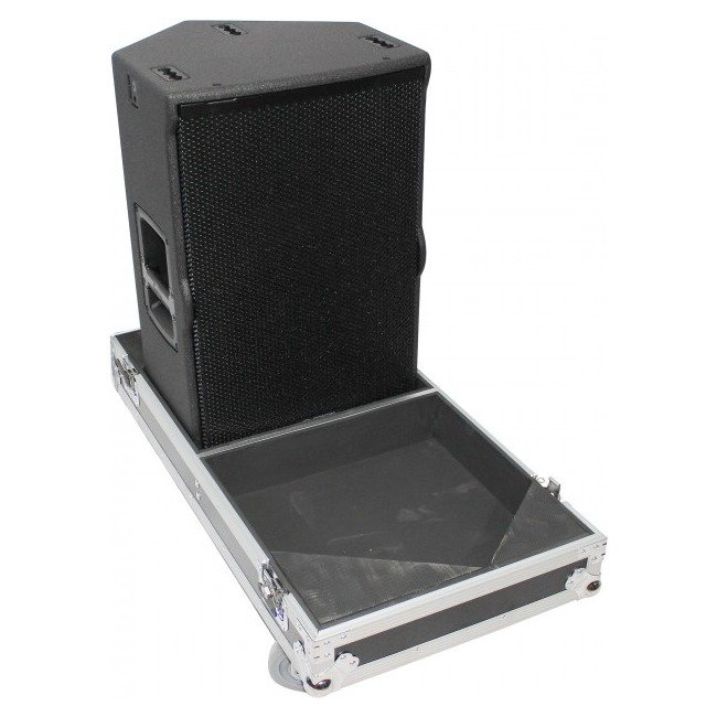 PRO X X-RCFTT25-AX2W Flight Case for Two RCF-TT25-A II High Definition Two-Way Speakers with 4 Inch Wheels